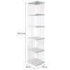 【CL】26Q1#6852 Bookshelf, white rotating bookshelf, iron ring opening ring, simple and practical bookcase storage rack Item Picture